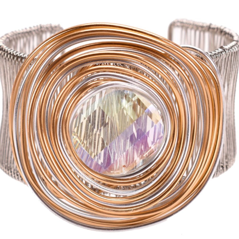 Silver and Gold Artzy Bracelet